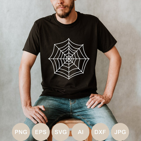 Spider Web Svg, Spider Svg for Shirts, Halloween Frame Svg, Trick or Treat Svg Designs, Spider Web Clipart, Spider Silhouette, Spooky Svg SVG BogeliaVector 