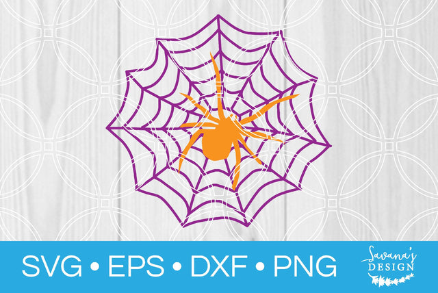 Spider with Web SVG SavanasDesign 