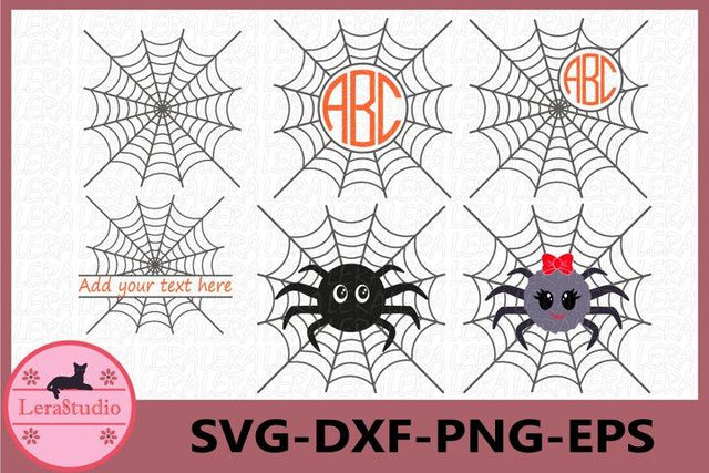 Spider with web SVG SVG Lerastudio 