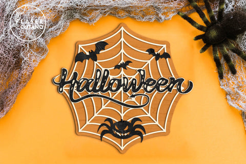 Spiderweb Halloween Decor Cut Files for Laser Cut Wood or Cricut, Paper Craft, SVG, 3D Designs SVG LaserCutano 