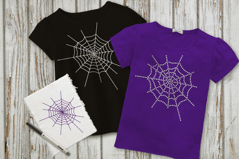 Spiderweb TRIO Including Sketch and Rhinestone Versions SVG Designed by Geeks