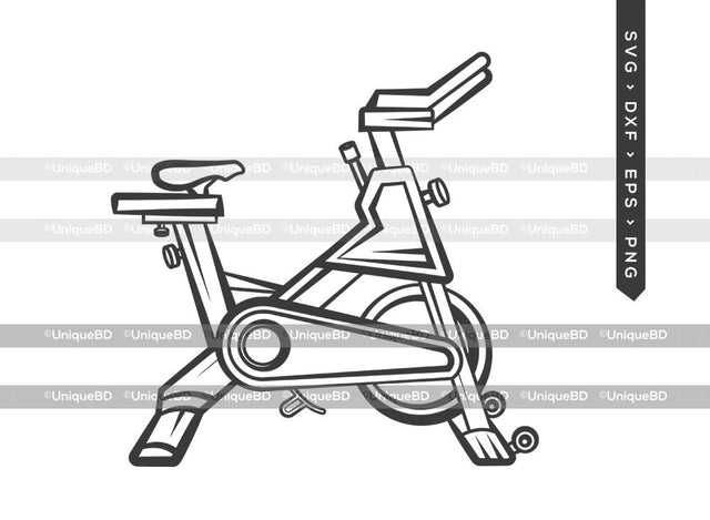 Spin Bike SVG Cut File | Bodybuilding Spin Svg | Spinning Bike Svg | Indoor Cycling Svg | Spinning Svg | Dxf | Eps | Png | Silhouette | Cut File SVG ETC Craft 
