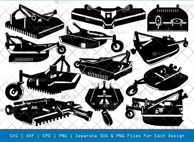 Spindle Rotary Cutters Silhouette, Rotary Cutters SVG, Farming Svg, Bush Hog Svg, Rotary Cutters Bundle, SB00891 SVG ETC Craft 