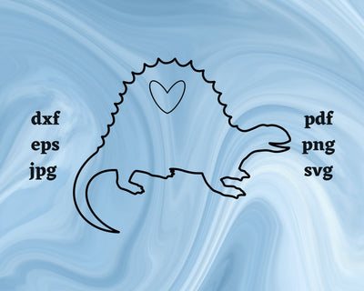 Spinosaurus Heart SVG Cut File SVG Northern Light SVG 