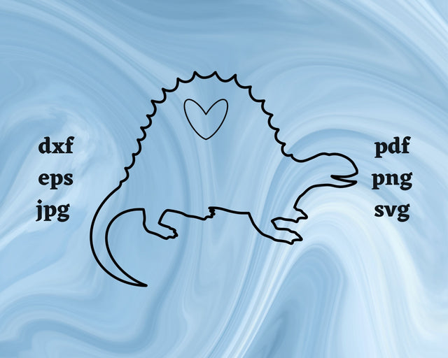 Spinosaurus Heart SVG Cut File SVG Northern Light SVG 
