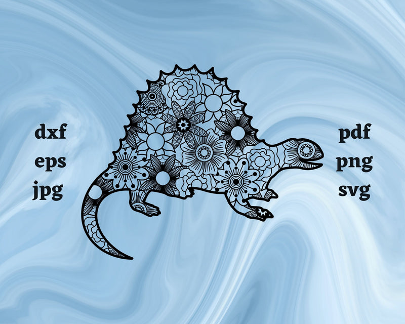 Spinosaurus Mandala SVG Cut File SVG Northern Light SVG 