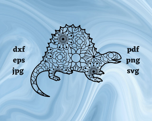 Spinosaurus Mandala SVG Cut File SVG Northern Light SVG 