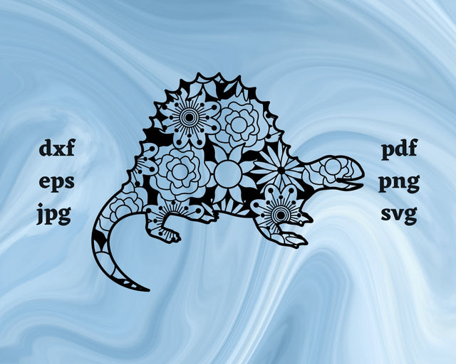 Spinosaurus Mandala SVG Cut File SVG Northern Light SVG 