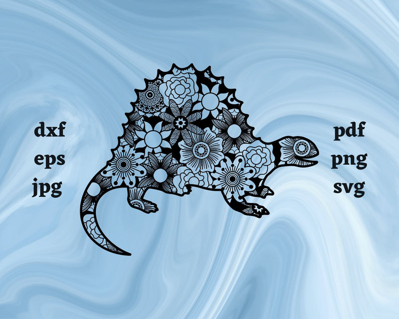 Spinosaurus Mandala SVG Cut File SVG Northern Light SVG 