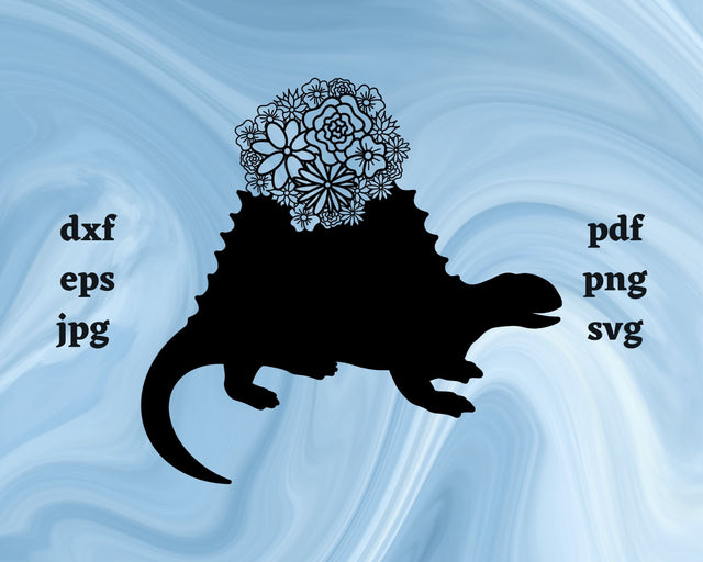 Spinosaurus Mandala SVG Cut File SVG Northern Light SVG 