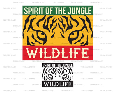 Spirit of the Jungle. Tiger Eyes. Wildlife. SVG TribaliumArtSF 