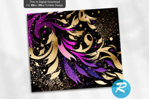 Splash Glitter 20 oz / 30 oz Tumbler PNG Sublimation Regulrcrative 