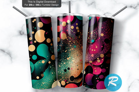 Splash Glitter Sparkle 20 oz / 30 oz Tumbler PNG Sublimation Regulrcrative 