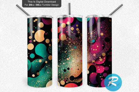 Splash Glitter Sparkle 20 oz / 30 oz Tumbler PNG Sublimation Regulrcrative 
