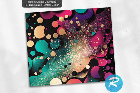 Splash Glitter Sparkle 20 oz / 30 oz Tumbler PNG Sublimation Regulrcrative 