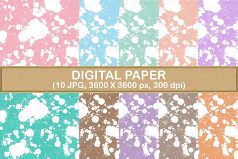 Splash Spray Digital Papers Backgrounds Digital Pattern SineDigitalDesign 