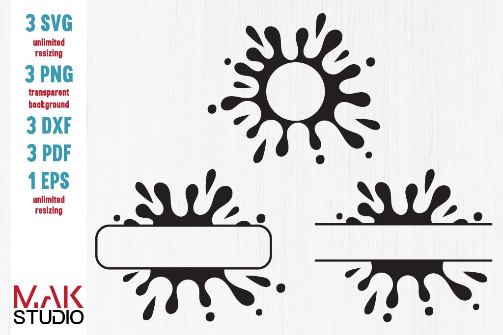 Splatter svg, Splatter dxf, Paint splatter svg, Splattered svg, Paint ...
