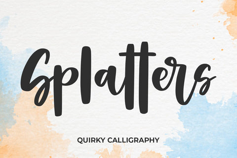 Splatters Font Abo Daniel Studio 