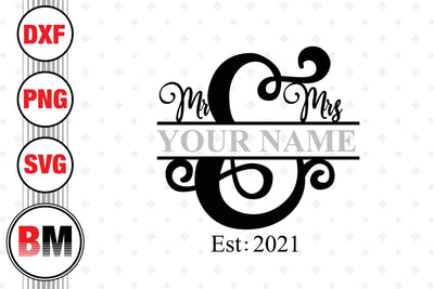 Split Ampersand SVG, PNG, DXF Files SVG BMDesign 