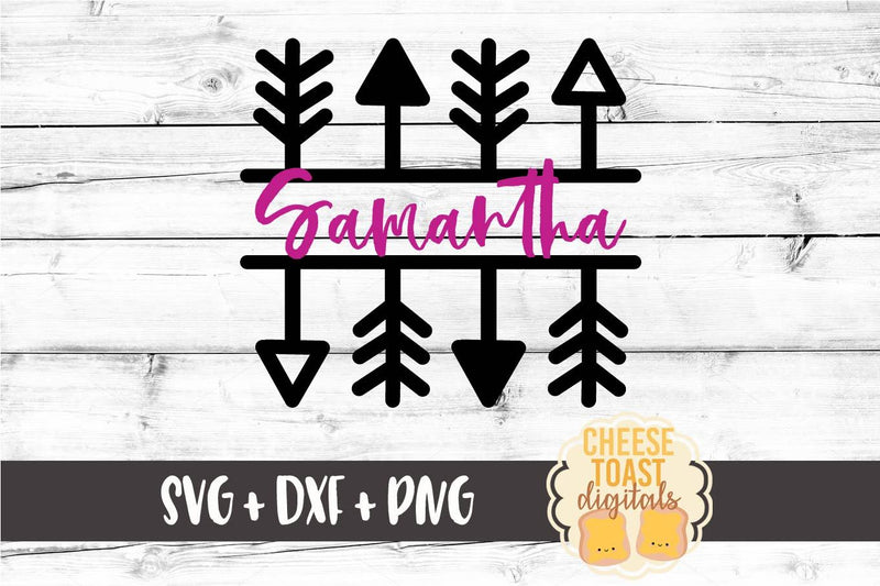 Split Arrow Monogram - Monogram SVG File SVG Cheese Toast Digitals 