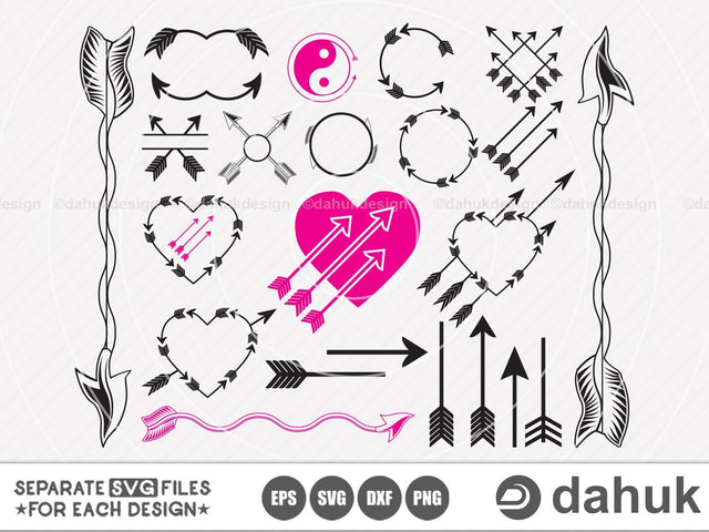 Split Arrow svg, Arrow Monogram, Arrow Clipart, Arrow Svg Bundle, Clipart, cricut, silhouette cut files commercial use Expired SVG dahukdesign 