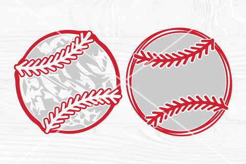 Split Baseball Ball SVG, Split Softball Svg, Grunge Monogram Svg, Baseball Mama Svg SVG TonisArtStudio 