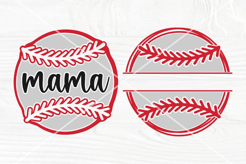 Baseball SVG, Distressed Split Baseball, Softball