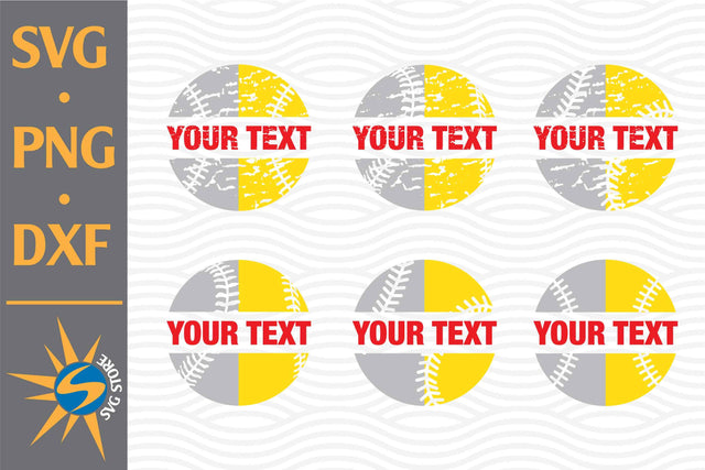Split Baseball Softball SVG, PNG, DXF Digital Files Include SVG SVGStoreShop 