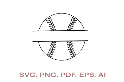 Split Baseball SVG, Baseball SVG SVG MagicDesignUS 