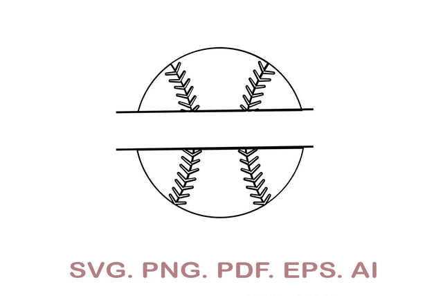 Split Baseball SVG, Baseball SVG SVG MagicDesignUS 