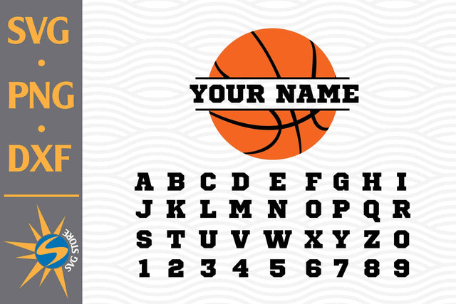 Split Basketball Custom Name SVG, PNG, DXF Digital Files Include SVG SVGStoreShop 