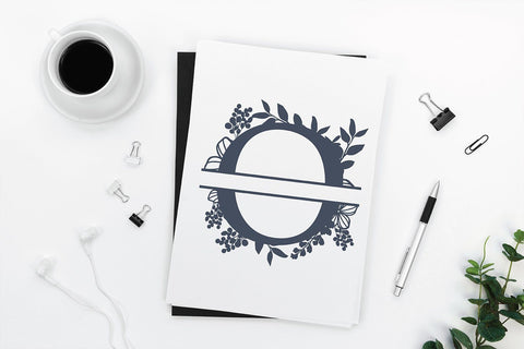 Split Botanical Alphabets monogram set A-Z Svg Cut file SVG DIYCUTTINGFILES