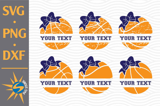 Split Bow Basketball SVG, PNG, DXF Digital Files Include SVG SVGStoreShop 