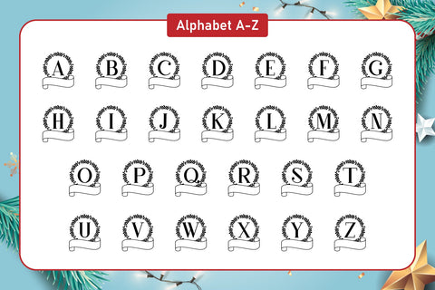 Split Christmas Monogram Fonts Font Fox7 By Rattana 