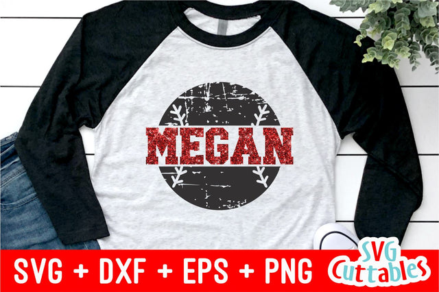 Split Distressed Baseball / Softball SVG Svg Cuttables 