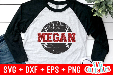 Split Distressed Baseball / Softball SVG Svg Cuttables 