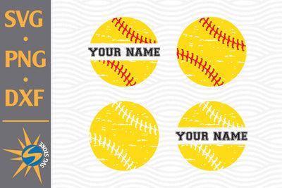 Split Distressed Softball SVG, PNG, DXF Digital Files Include SVG SVGStoreShop 