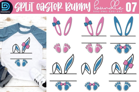 Split Easter Bunny SVG Bundle SVG DESIGNISTIC 