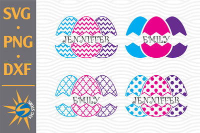 Split Easter Eggs SVG, PNG, DXF Digital Files Include SVG SVGStoreShop 