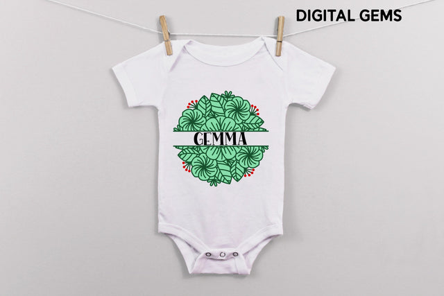 Split flower design SVG Digital Gems 