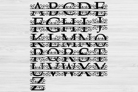 Split Font Svg, Split Letter Svg, Dxf, Eps, Png Instant Digital Download Design Svg File For Cricut, Glowforge, Silhouette Vector Cut Files SVG TiffsCraftyCreations 