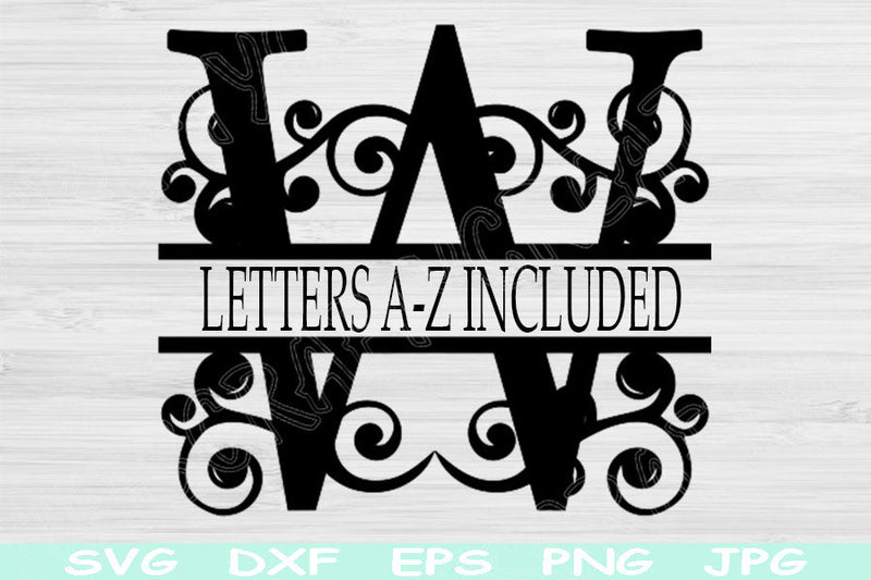 Split Font Svg, Split Letter Svg Dxf, Eps, Png Instant Digital Download ...