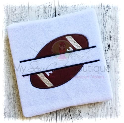 Split Football Applique Design - Machine Embroidery Applique Design - 8 sizes - Instant Download Embroidery/Applique My Sew Cute Boutique 