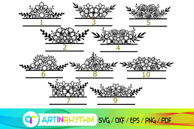split frame monogram svg, mailbox svg SVG Artinrhythm shop 
