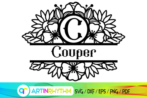 split frame monogram svg, mailbox svg SVG Artinrhythm shop 