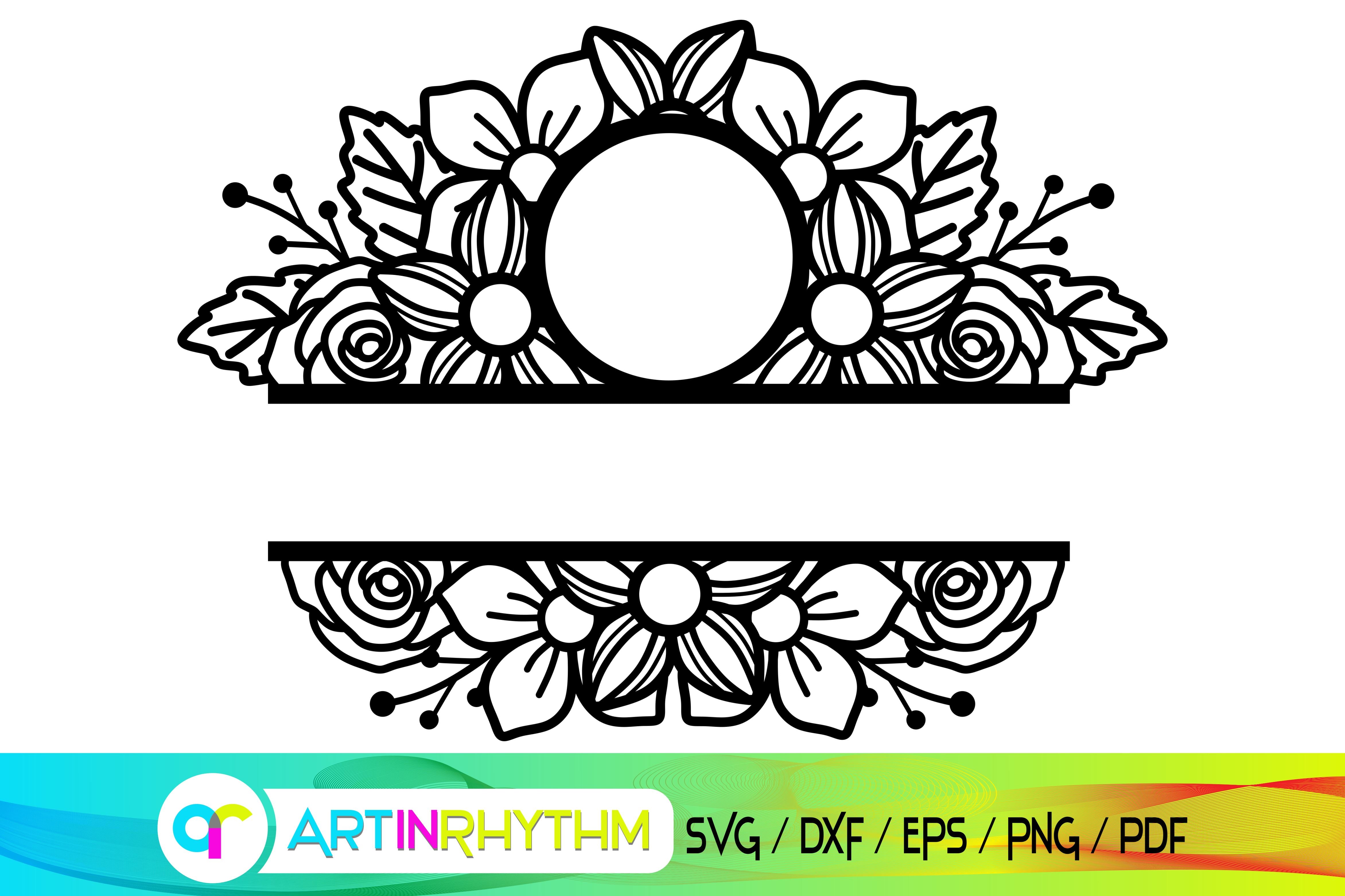 split frame monogram svg, mailbox svg - So Fontsy