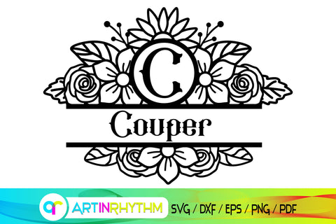 split frame monogram svg, mailbox svg SVG Artinrhythm shop 