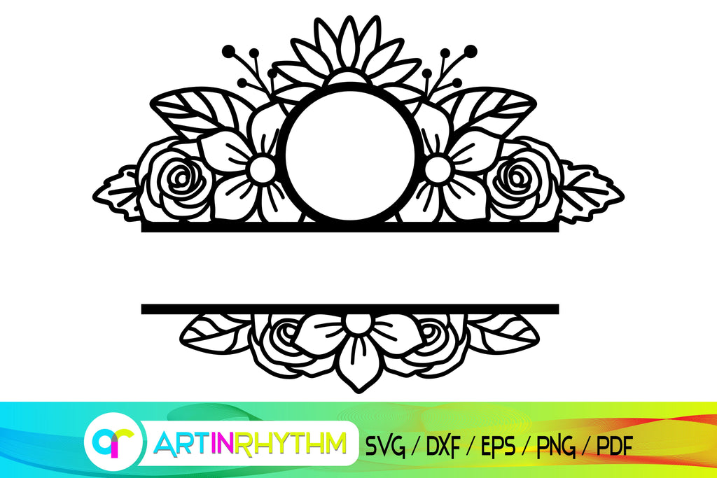 split frame monogram svg, mailbox svg - So Fontsy