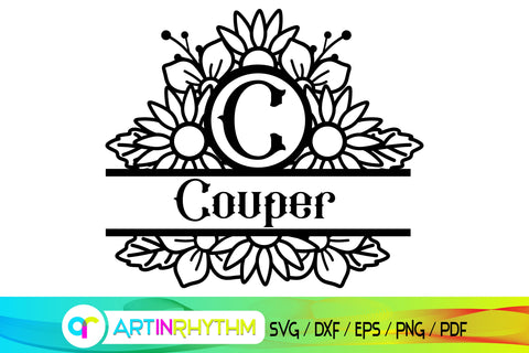 split frame monogram svg, mailbox svg SVG Artinrhythm shop 