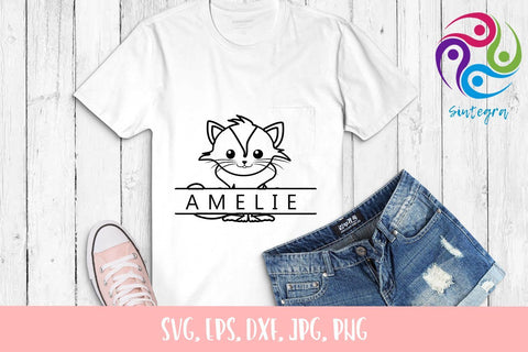 Split Gorgeous Cat Svg Cut File SVG Sintegra 